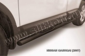 Защита порогов Slitkoff Nissan (Нисан) Qashqai (Кашкай)  1 (2007-2010) 1 дорестайлинг