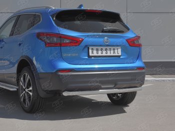 15 699 р. Защита заднего бампера (Ø63 мм, нержавейка) SLITKOFF Nissan Qashqai 2 J11 рестайлинг (2017-2022)  с доставкой в г. Владивосток. Увеличить фотографию 2