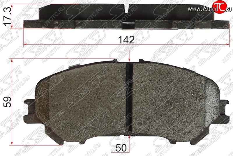 1 479 р. Колодки тормозные SAT (передние) Nissan Qashqai 2 J11 рестайлинг (2017-2022)  с доставкой в г. Владивосток