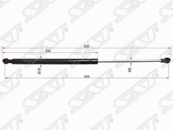 Газовый упор крышки багажника SAT Nissan Qashqai +2 1 J10 рестайлинг (2010-2014)