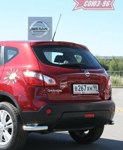 9 179 р. Защита заднего бампера из боковых уголков Souz-96 (d60)  Nissan Qashqai +2  1 (2008-2010) J10 дорестайлинг  с доставкой в г. Владивосток. Увеличить фотографию 1