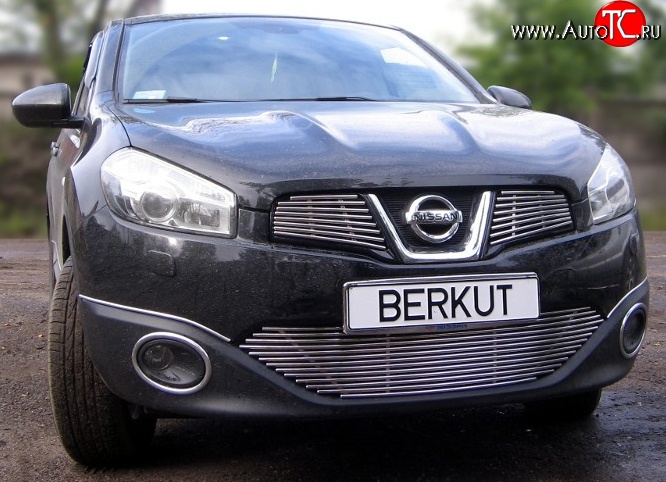 4 399 р. Декоративная вставка решетки радиатора Berkut Nissan Qashqai 1 J10 рестайлинг (2010-2013)  с доставкой в г. Владивосток