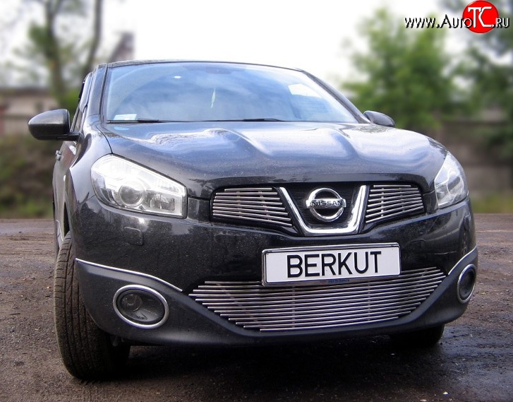 6 299 р. Декоративная вставка воздухозаборника Berkut Nissan Qashqai 1 J10 рестайлинг (2010-2013)  с доставкой в г. Владивосток