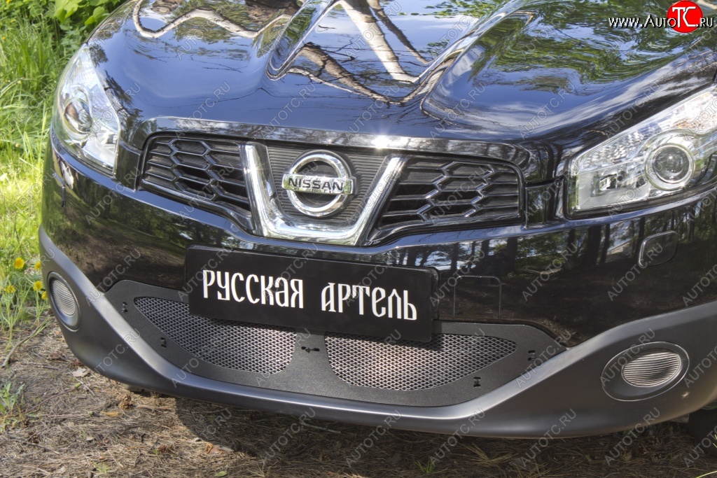 2 099 р. Защитная сетка решетки переднего бампера РА  Nissan Qashqai  1 (2010-2013) J10 рестайлинг  с доставкой в г. Владивосток