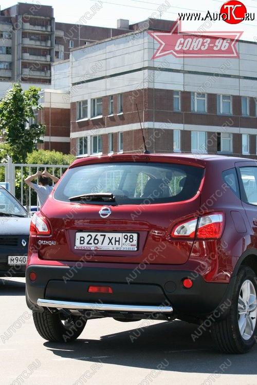 15 929 р. Защита заднего бампера Souz-96 (d60 с элементами из профиля) Nissan Qashqai 1 J10 рестайлинг (2010-2013)  с доставкой в г. Владивосток