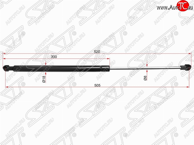 1 079 р. Газовый упор крышки багажника SAT  Nissan Rnessa (1997-2001)  с доставкой в г. Владивосток