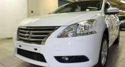 Сетка на бампер Russtal (черная) Nissan (Нисан) Sentra (Сентра)  7 (2014-2017) 7 B17