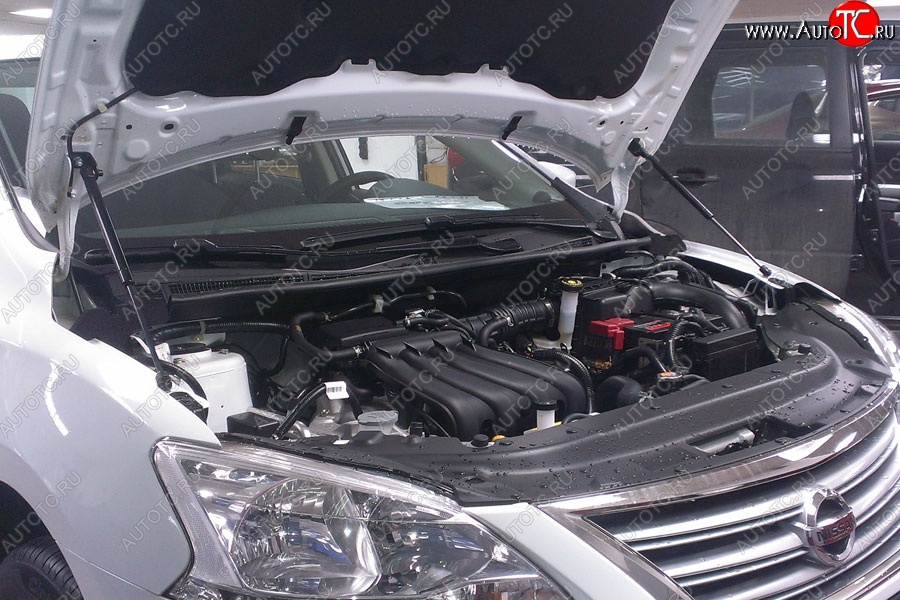 2 199 р. Газовые упоры капота Berkut Nissan Sentra 7 B17 (2014-2017)  с доставкой в г. Владивосток