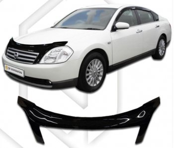 Дефлектор капота CA-Plastiс exclusive Nissan (Нисан) Teana (Тиана)  1 J31 (2003-2005) 1 J31 дорестайлинг