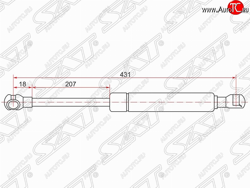 829 р. Газовый упор капота SAT  Nissan Teana  1 J31 (2003-2005) дорестайлинг  с доставкой в г. Владивосток