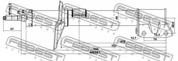 5 649 р. Задний амортизатор Febest (4x4)  Nissan Terrano  D10 (2013-2022), Renault Capture  J5/H5 (2013-2017), Renault Duster  HS (2010-2021), Renault Kaptur (2016-2020)  с доставкой в г. Владивосток. Увеличить фотографию 4