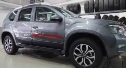 4 549 р. Накладки дверей RA (комплект)  Nissan Terrano  D10 (2013-2022) дорестайлинг, рестайлинг (Поверхность шагрень)  с доставкой в г. Владивосток. Увеличить фотографию 3