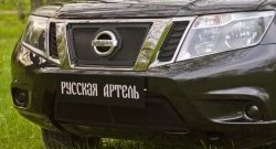 2 199 р. Защитная сетка решетки переднего бампера РА  Nissan Terrano  D10 (2013-2022) дорестайлинг, рестайлинг  с доставкой в г. Владивосток. Увеличить фотографию 2