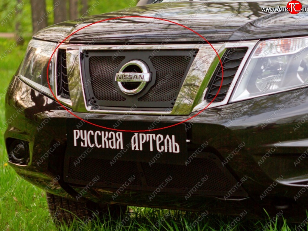 1 379 р. Защитная сетка решетки радиатора РА  Nissan Terrano  D10 (2013-2022) дорестайлинг, рестайлинг  с доставкой в г. Владивосток