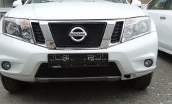 1 469 р. Нижняя сетка на бампер Russtal (черная) Nissan Terrano D10 дорестайлинг (2013-2016)  с доставкой в г. Владивосток. Увеличить фотографию 2