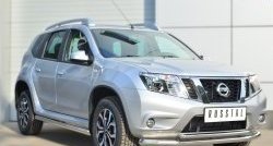 15 849 р. Защита переднего бампера (2 трубыØ63 и 42 мм, нержавейка) SLITKOFF  Nissan Terrano  D10 (2013-2022) дорестайлинг, рестайлинг  с доставкой в г. Владивосток. Увеличить фотографию 4