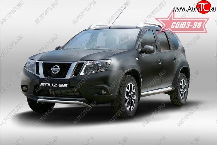 1 169 р. Защита переднего бампера Souz-96 (d60) Nissan Terrano D10 дорестайлинг (2013-2016)  с доставкой в г. Владивосток