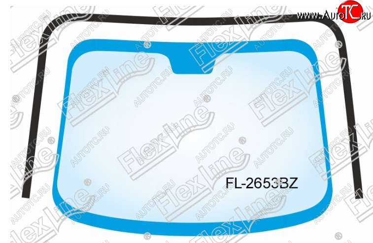 2 599 р. Молдинг лобового стекла FlexLine Nissan Tiida 1 хэтчбек C11 рестайлинг (2010-2014)  с доставкой в г. Владивосток