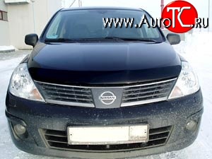 2 699 р. Дефлектор капота NovLine Nissan Tiida 1 хэтчбэк C11 дорестайлинг, Япония (2004-2007)  с доставкой в г. Владивосток