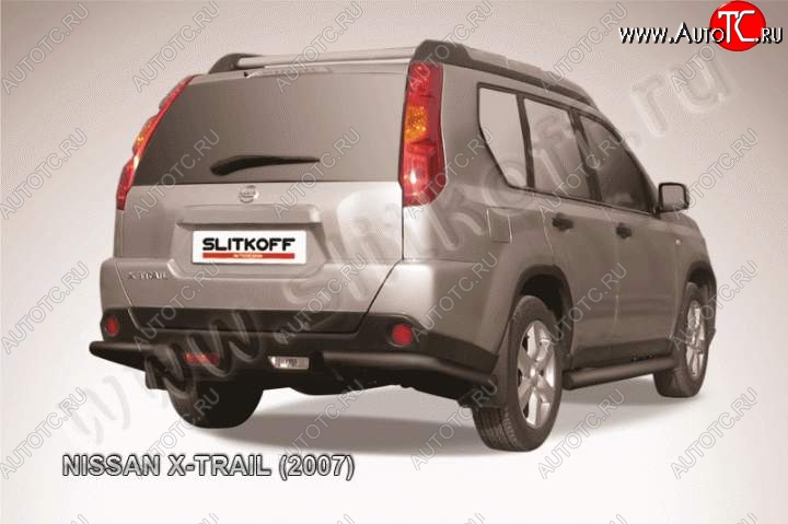 6 399 р. Уголки d57 Nissan X-trail 2 T31 дорестайлинг (2007-2011) (Цвет: серебристый)  с доставкой в г. Владивосток