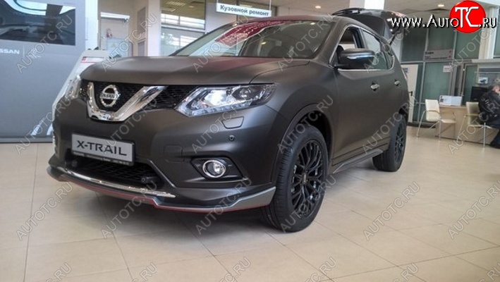 6 249 р. Накладка на передний бампер АвтоКрат  Nissan X-trail  3 T32 (2017-2022) рестайлинг (Неокрашенная)  с доставкой в г. Владивосток