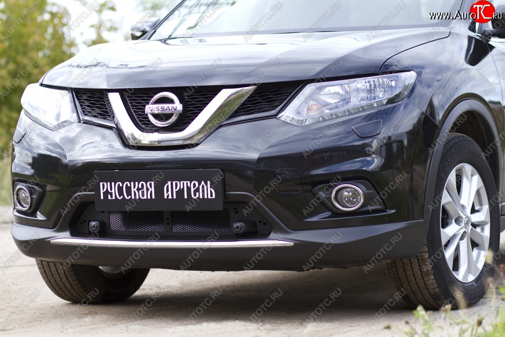 1 789 р. Защитная сетка решетки переднего бампера РА  Nissan X-trail  3 T32 (2017-2022) рестайлинг  с доставкой в г. Владивосток