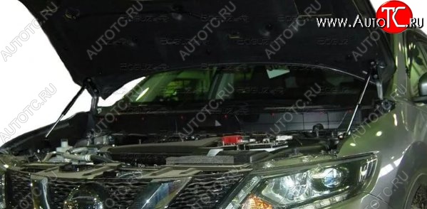 2 199 р. Газовые упоры капота Berkut Nissan X-trail 3 T32 рестайлинг (2017-2022)  с доставкой в г. Владивосток