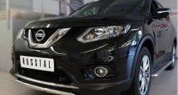 16 499 р. Защита переднего бампера (Ø42 мм волна, нержавейка) SLITKOFF Nissan X-trail 3 T32 дорестайлинг (2013-2018)  с доставкой в г. Владивосток. Увеличить фотографию 2