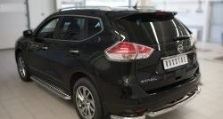 15 999 р. Одинарная защита заднего бампера из трёх труб диаметром 63 мм SLITKOFF Nissan X-trail 3 T32 рестайлинг (2017-2022)  с доставкой в г. Владивосток. Увеличить фотографию 4