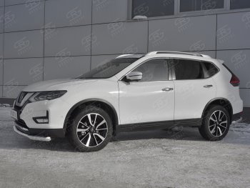 15 699 р. Защита переднего бампера (Ø63 мм, нержавейка) SLITKOFF Nissan X-trail 3 T32 дорестайлинг (2013-2018)  с доставкой в г. Владивосток. Увеличить фотографию 2