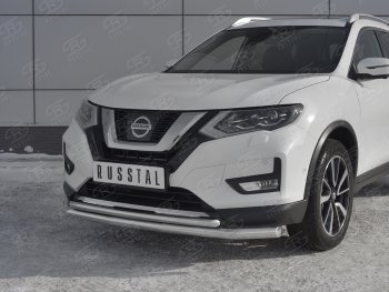 19 899 р. Защита переднего бампера (Ø63 и 42 мм) Nissan X-trail 3 T32 дорестайлинг (2013-2018)  с доставкой в г. Владивосток. Увеличить фотографию 4