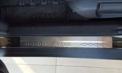 2 399 р. Накладки на порожки автомобиля СТ v2 Nissan X-trail 3 T32 рестайлинг (2017-2022)  с доставкой в г. Владивосток. Увеличить фотографию 2