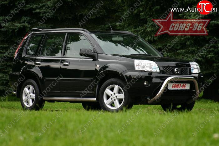 18 224 р. Защита переднего бампера Souz-96 (d76) Nissan X-trail 1 T30 дорестайлинг (2000-2003)  с доставкой в г. Владивосток