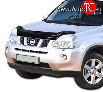 2 879 р. Дефлектор капота NovLine  Nissan X-trail  2 T31 (2007-2011) дорестайлинг  с доставкой в г. Владивосток