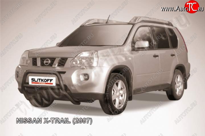 18 999 р. Кенгурятник d57 низкий Nissan X-trail 2 T31 дорестайлинг (2007-2011) (Цвет: серебристый)  с доставкой в г. Владивосток