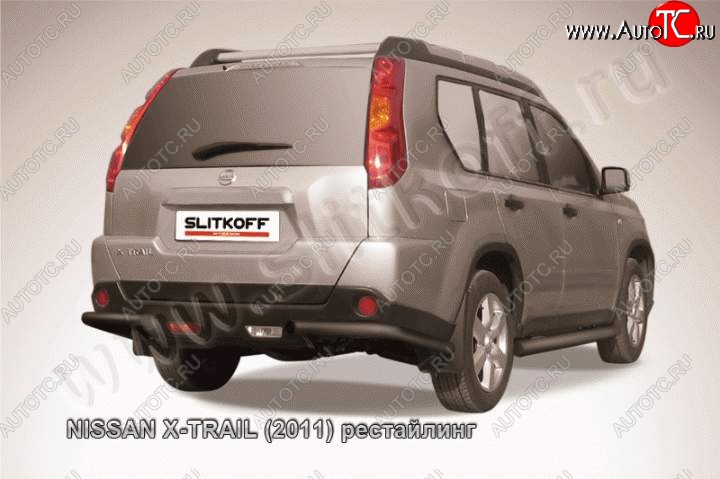 6 399 р. Уголки d57  Nissan X-trail  2 T31 (2007-2011) дорестайлинг (Цвет: серебристый)  с доставкой в г. Владивосток