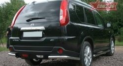 Защита заднего бампера из боковых уголков Souz-96 (d76) Nissan X-trail 2 T31 рестайлинг (2010-2015)