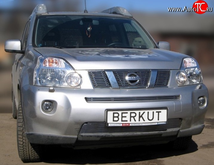 6 299 р. Декоративная вставка решетки радиатора T31 Berkut Nissan X-trail 2 T31 рестайлинг (2010-2015)  с доставкой в г. Владивосток