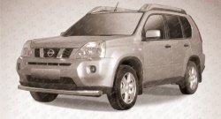 13 499 р. Одинарная защита переднего бампера диаметром 76 мм Slitkoff Nissan X-trail 2 T31 рестайлинг (2010-2015) (Цвет: нержавеющая полированная сталь)  с доставкой в г. Владивосток. Увеличить фотографию 1