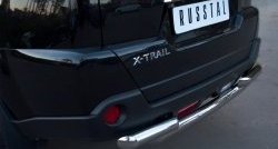 18 649 р. Защита заднего бампера (2 трубы Ø63, нержавейка) SLITKOFF Nissan X-trail 2 T31 рестайлинг (2010-2015)  с доставкой в г. Владивосток. Увеличить фотографию 2