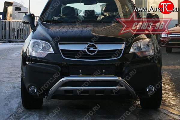 10 799 р. Защита переднего бампера Souz-96 (d60) Opel Antara (2006-2010)  с доставкой в г. Владивосток