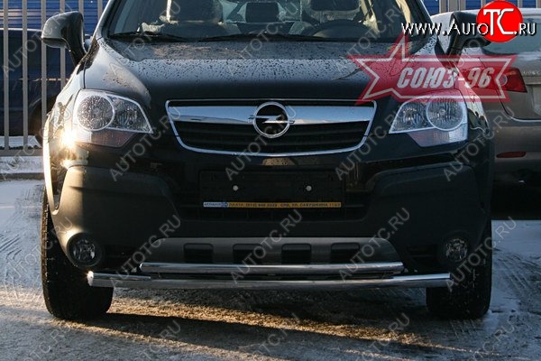 15 299 р. Защита переднего бампера двойная Souz-96 (d460/42) Opel Antara (2006-2010)  с доставкой в г. Владивосток