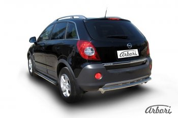 9 809 р. Защита заднего бампера Arbori (нержавейка, 1 труба d57 mm).  Opel Antara (2006-2010)  с доставкой в г. Владивосток. Увеличить фотографию 2