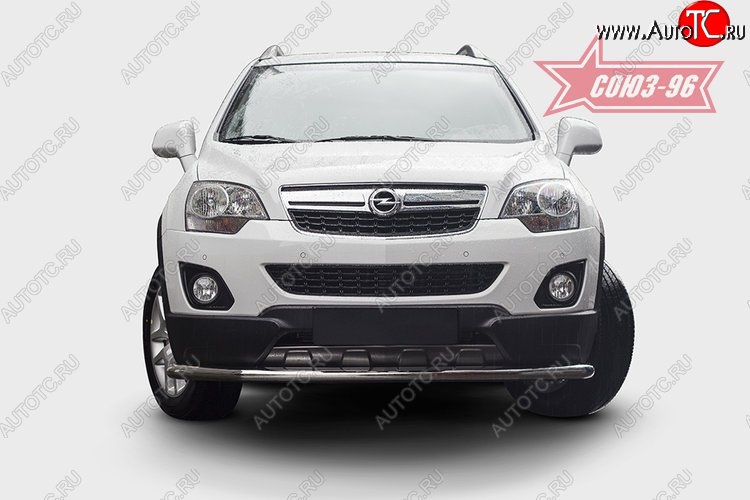 16 469 р. Защита переднего бампера одинарная Souz-96 (d60) Opel Antara рестайлинг (2010-2015)  с доставкой в г. Владивосток