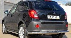 16 749 р. Одинарная защита заднего бампера из трубы диаметром 63 мм SLITKOFF  Opel Antara (2010-2015) рестайлинг  с доставкой в г. Владивосток. Увеличить фотографию 4