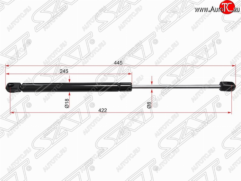 629 р. Газовый упор крышки багажника SAT Opel Astra H хэтчбек 5дв дорестайлинг (2004-2007)  с доставкой в г. Владивосток