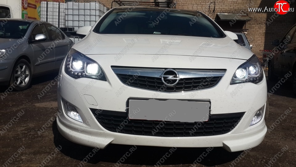 5 499 р. Накладка на передний бампер RIEGER Opel Astra J хэтчбек 5 дв.  рестайлинг (2012-2017) (Неокрашенная)  с доставкой в г. Владивосток