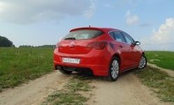 3 899 р. Накладка Sport на задний бампер Opel Astra J хэтчбек 5 дв.  рестайлинг (2012-2017) (Неокрашенная)  с доставкой в г. Владивосток. Увеличить фотографию 2