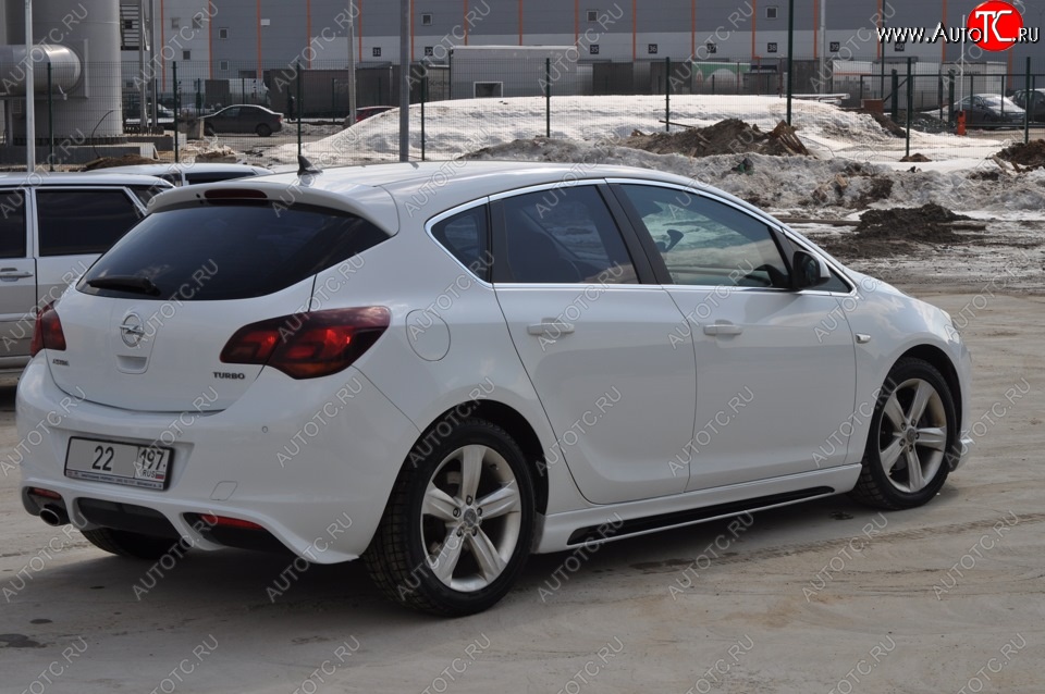 5 499 р. Пороги накладки RIEGER Opel Astra J хэтчбек 5 дв.  рестайлинг (2012-2017) (Неокрашенные)  с доставкой в г. Владивосток