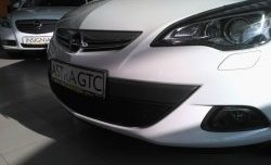 1 469 р. Сетка на бампер GTC Russtal (черная) Opel Astra J хэтчбек 5 дв. дорестайлинг (2009-2012)  с доставкой в г. Владивосток. Увеличить фотографию 3